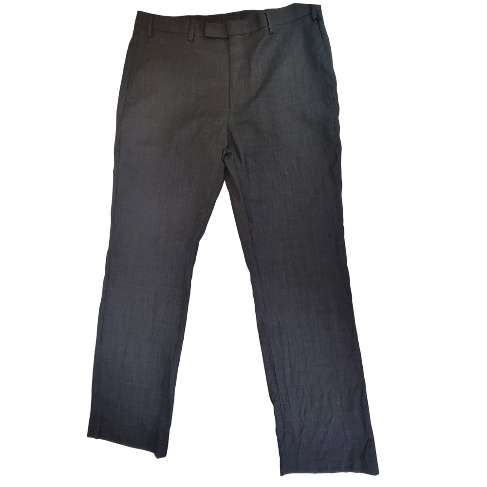 Marc Anthony Men's Gray Dress Pants, Size 36x32, Herringbone Pattern